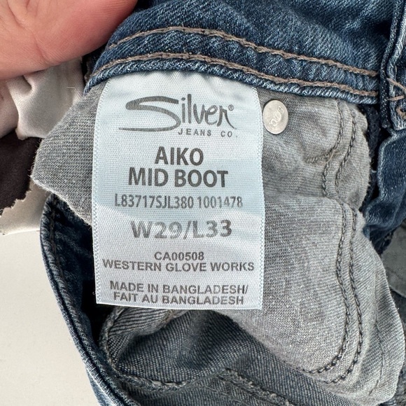 Silver Jeans Co AIKO Mid Boot Super Stretch Denim Jeans - Picture 14 of 15